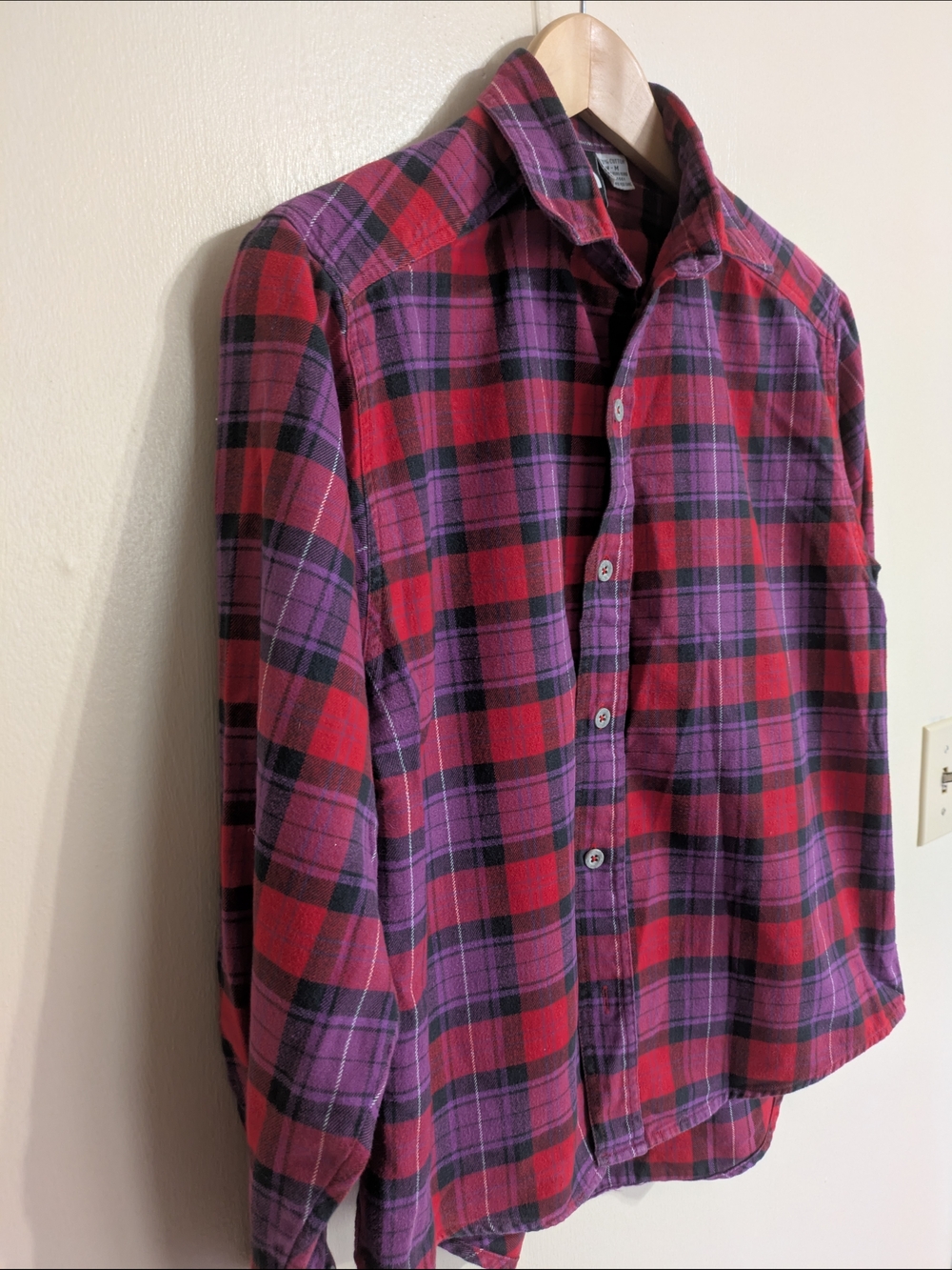 The North Face Vintage Red and Purple Plaid Button-Down Shirt